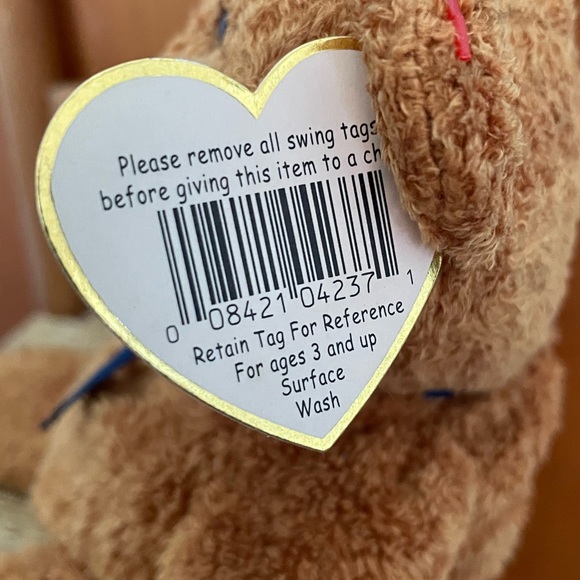 Ty Beanie Babies Fuzz The Bear 1999 Retired Tag Errors - Picture 5 of 8